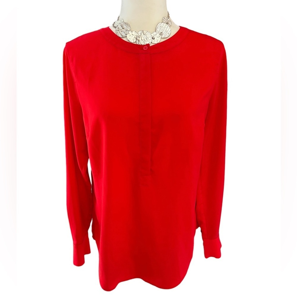 J. Crew Red Dressy Oversized Tunic